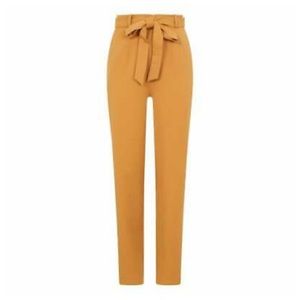 Collectif Mustard Mainline Kloma Plain Trousers US Size 12